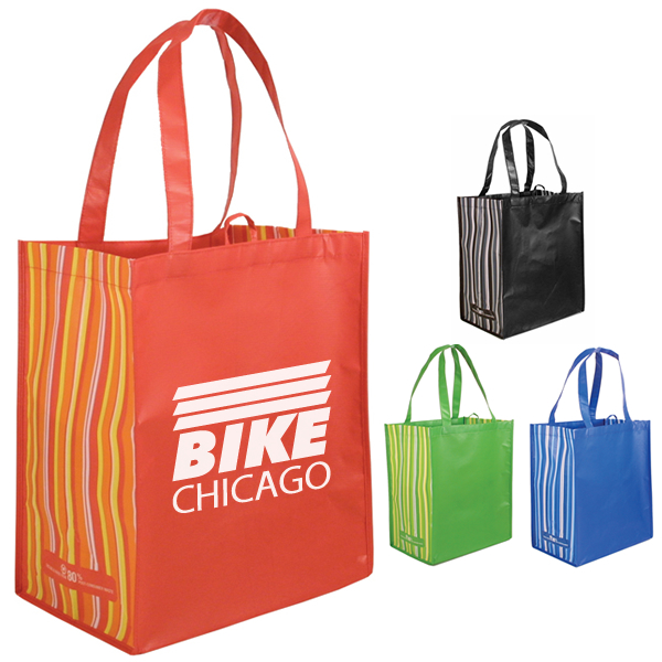 Promotional Products  Bags  Totes  Tote Bags  RPET Striped Tote ...