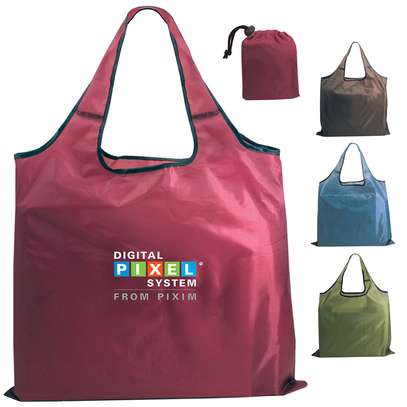 ... Bags  Totes  Tote Bags  RPET Fold-Away Carry All Tote Full Color