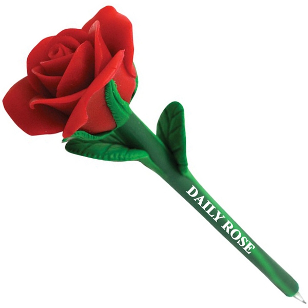 Promotional Red Rose Flower Pen Customized Red Rose Flower Pen Logo
