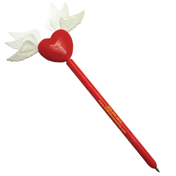 Promotional Winged Heart Novelty Pen Customized Winged Heart Novelty