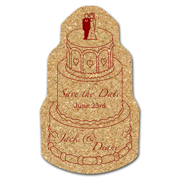 Promotional Wedding Cake Medium Cork Coaster Customized Wedding Cake