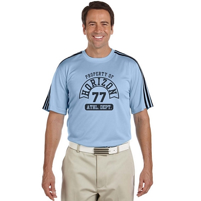 adidas A72 Men's ClimaLite 3-Stripes T-Shirt Customized adidas A72 Mens ClimaLite 3-Stripes T-Shirt