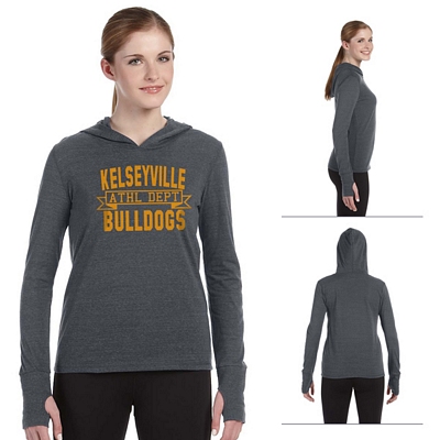 All Sport W3101 Ladies' Performance Triblend Long-Sleeve Hooded Pullover Customized All Sport W3101 Ladies Performance Triblend Long-Sleeve Hooded Pullover