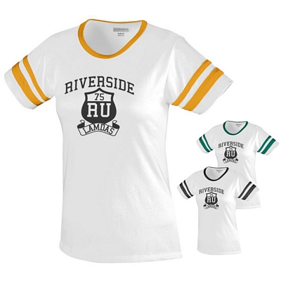 Augusta Sportswear 1275 Ladies' Junior Fit Cotton-Spandex Camp Tee Customized Augusta Sportswear 1275 Ladies Junior Fit Cotton-Spandex Camp Tee