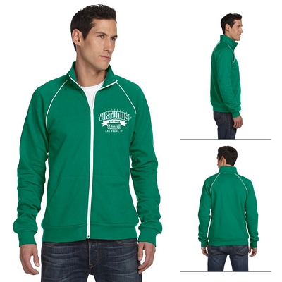 Bella 3710 Men's Piped Fleece Jacket Customized Bella 3710 Men's Piped Fleece Jacket