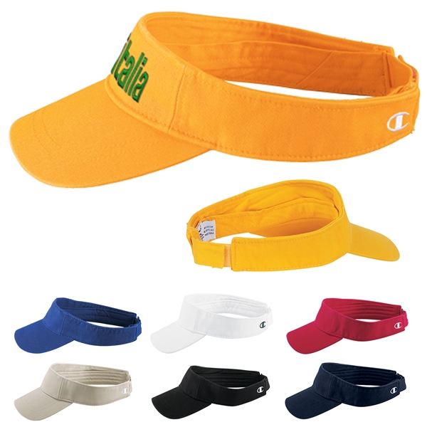 Champion C7000 Brushed Twill Athletic Visor Embroidered Logo Champion
