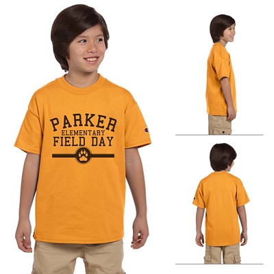 Champion T435 Youth 6.1 oz Tagless T-Shirt Customized Champion T435 Youth 6.1 oz Tagless T-Shirt