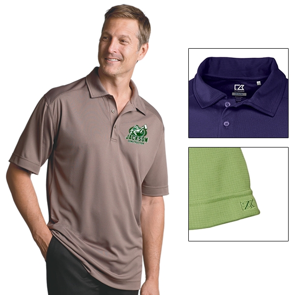 Cutter & Buck MCK00291 Mens CB DryTec Genre Polo | Embroidered Logo Cutter & Buck Performace Polos