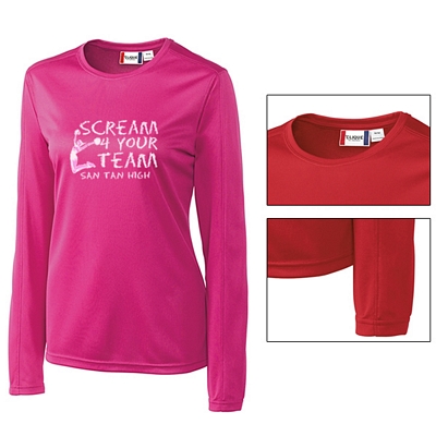 Cutter & Buck LQK00028 Ladies' Long Sleeve Ice Tee Customized Cutter & Buck LQK00028 Ladies' Long Sleeve Ice Tee