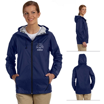 Devon & Jones D756W Ladies' Nylon Rip-Stop Rain Jacket Customized Devon & Jones D756W Ladies Nylon Rip-Stop Rain Jacket