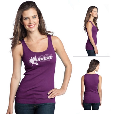 District DT235 Junior Ladies' 1x1 Rib Tank Customized District DT235 Junior Ladies' 1x1 Rib Tank