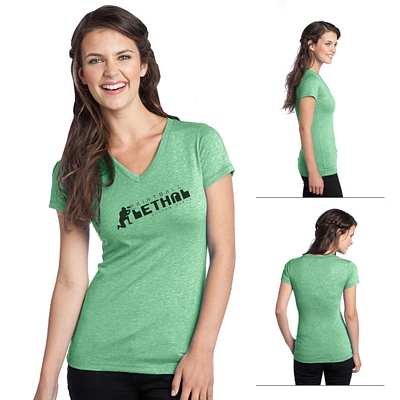 District DT242V Junior Ladies' Tri-Blend V-Neck Tee Customized District DT242V Junior Ladies' Tri-Blend V-Neck Tee