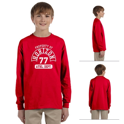 Gildan 2400B Youth Ultra Cotton Long Sleeve T-Shirt Customized Gildan 2400B Youth Ultra Cotton Long Sleeve T-Shirt