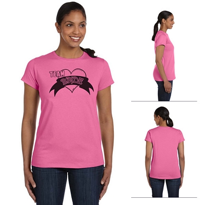 Hanes 5680 Ladies' 5.2 oz ComfortSoft Cotton T-Shirt Customized Hanes 5680 Ladies' 5.2 oz ComfortSoft Cotton T-Shirt
