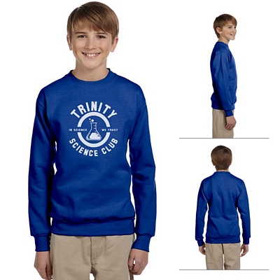 Hanes P360 Youth 7.8 oz ComfortBlend EcoSmart 50/50 Fleece Crew Customized Hanes P360 Youth 7.8 oz ComfortBlend EcoSmart 50/50 Fleece Crew