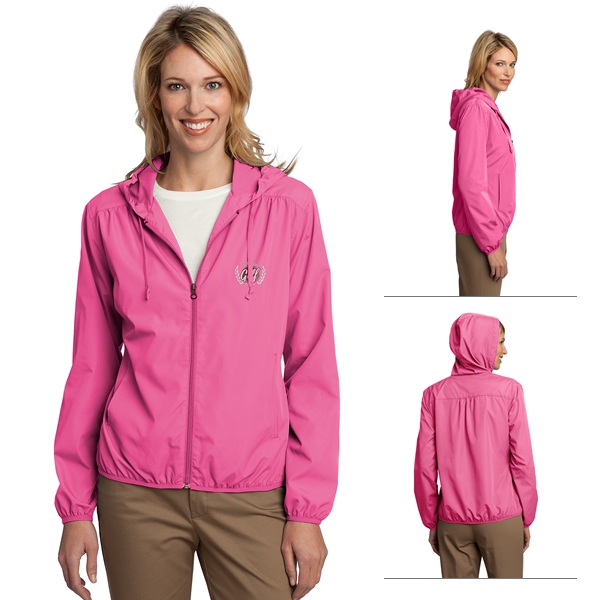 Port Authority L305 Ladies Hooded Essential Jacket Embroidered Logo