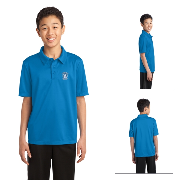 Port Authority Youth Silk Touch Performance Polo Y540 Brilliant Blue M
