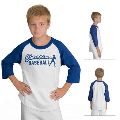 Sport-Tek YT200 Youth Colorblock Raglan Jersey Customized Sport-Tek YT200 Youth Colorblock Raglan Jersey
