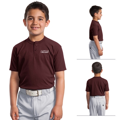 Sport-Tek YT210 Sport-Tek Youth Short Sleeve Henley Customized Sport-Tek YT210 Sport-Tek Youth Short Sleeve Henley