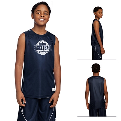 Sport-Tek YT555 Youth PosiCharge Mesh Reversible Sleeveless Tee Customized Sport-Tek YT555 Youth PosiCharge Mesh Reversible Sleeveless Tee