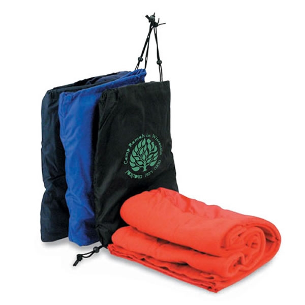 Customized Blanket in a Drawstring Bag Promotional Blanket in a