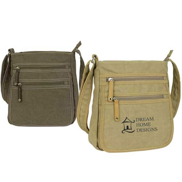 Promotional 12 oz Canvas Designer Messenger Bag Customized 12 oz