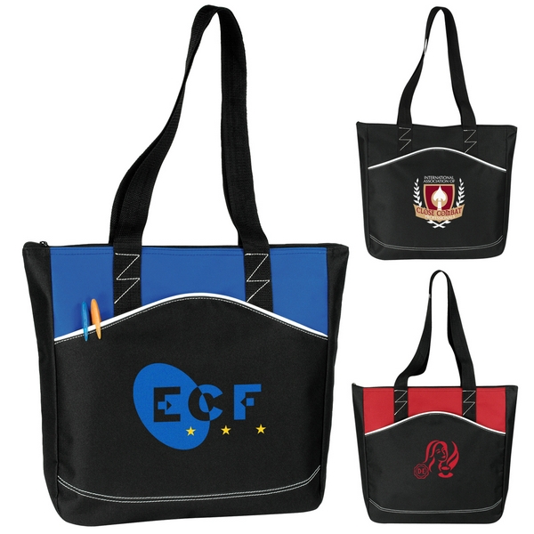 Promotional Products  Bags  Totes  Tote Bags  Contrast Zipper Tote ...