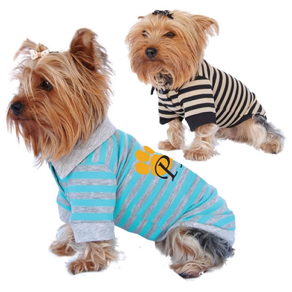 dog striped shirt