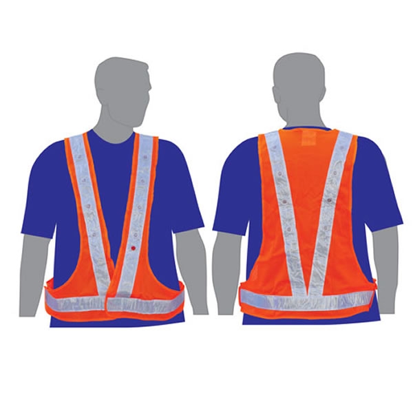 Customized Dual Color Illuminated Safety Vest Promotional Dual Color