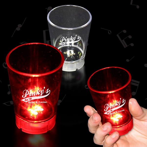 Promotional 2 oz LightUp Dice Game Shot Glass Customized 2 oz Light