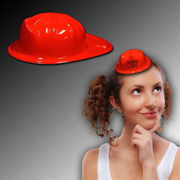 Promotional Mini Red Plastic Firefighter Hat Customized Mini Red