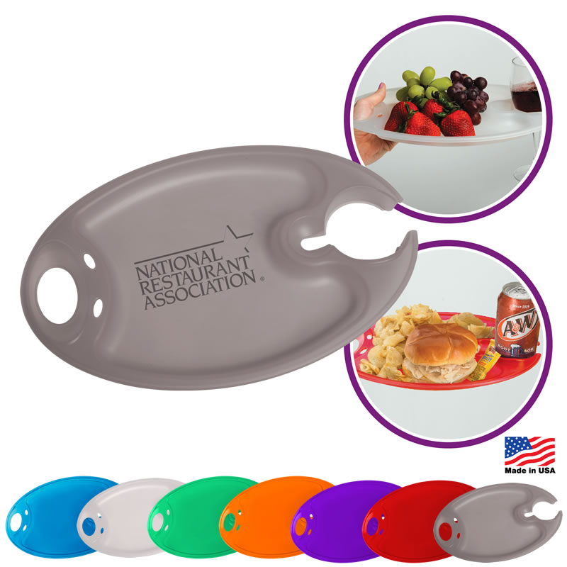 Promotional Party Plate with Drink Holder Customized Party Plate with Drink Holder