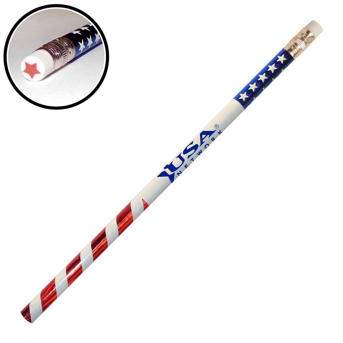 Promotional Patriotic USA Flag Pencil Customized Patriotic USA Flag