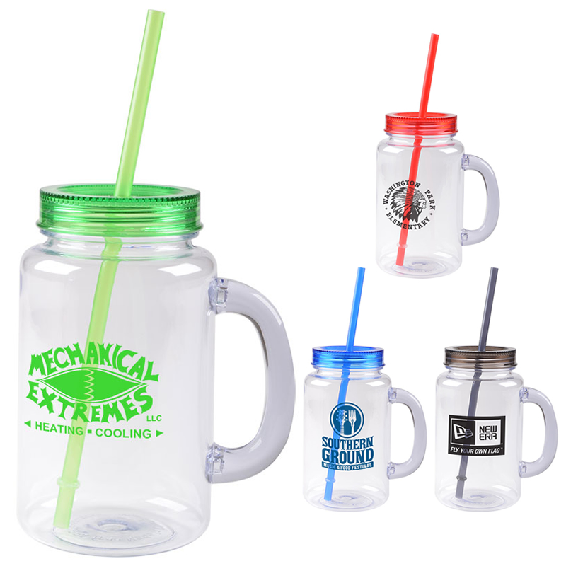 Promotional 20 oz Mason Jar 2 Go Mug Customized 20 oz Mason Jar 2 Go Mug Promotional Mason Jars