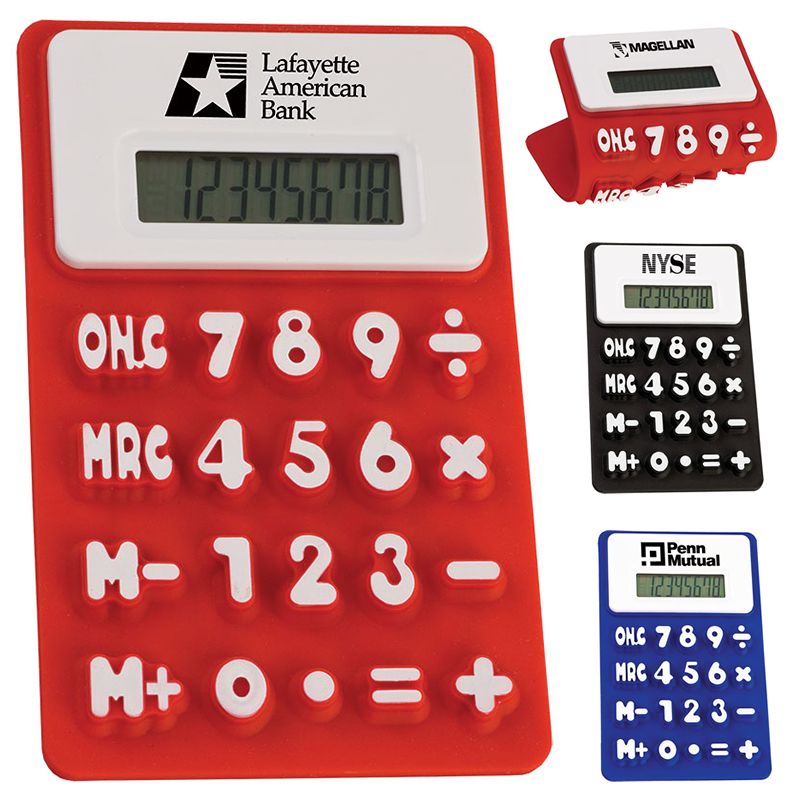 Promotional Easy Read Flexible Calculator | Customized Easy Read Flexible Calculator ...