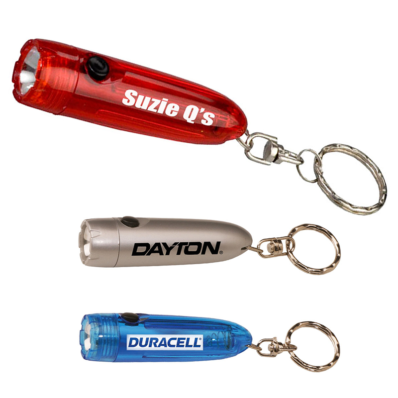 Customized Bullet Flashlight with Key Chain Promotional Bullet Flashlight with Key Chain