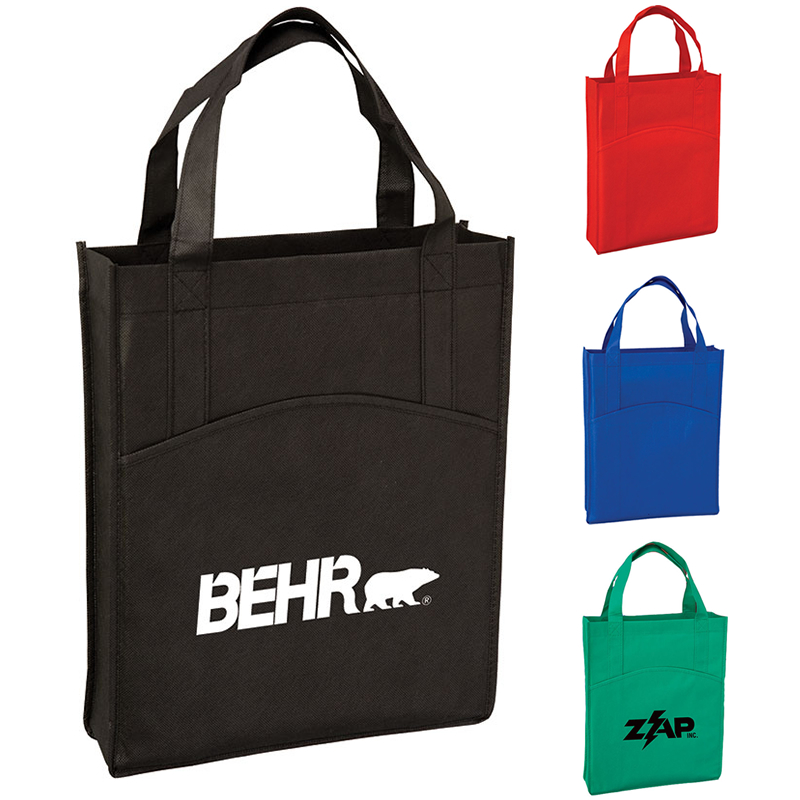 Promotional Products  Bags  Totes  Tote Bags  Curved Pocket Tote ...