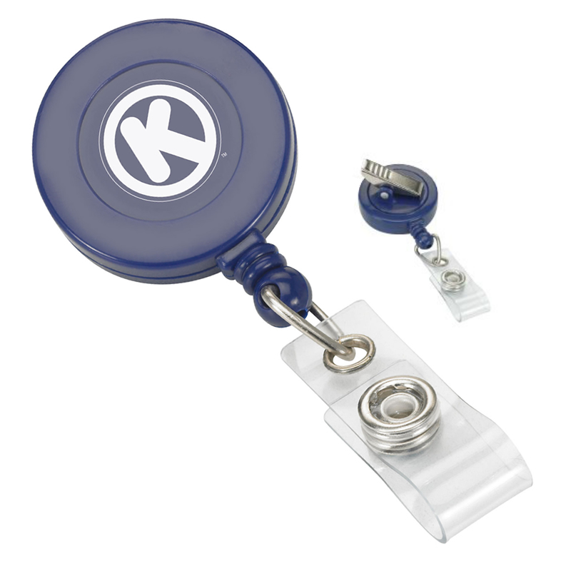 Promotional Retractable Swivel Bulldog Clip Badge Reel Customized