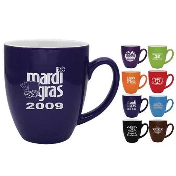 Promotional 16 oz. DuoTone Bistro Coffee Mug with Deep Etching