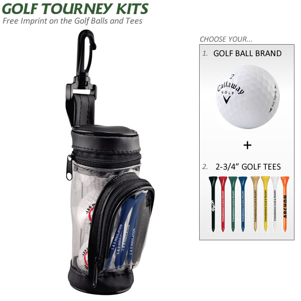 Promotional Golf Gift Set Ball Bag Kit with Tees Customized Golf Tournament Kits