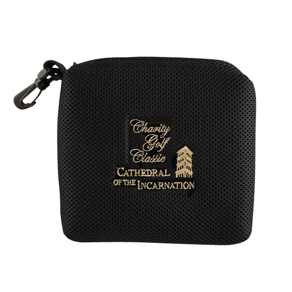 Promotional Designer Fabric Zippered Golf Valuables Bag Customized