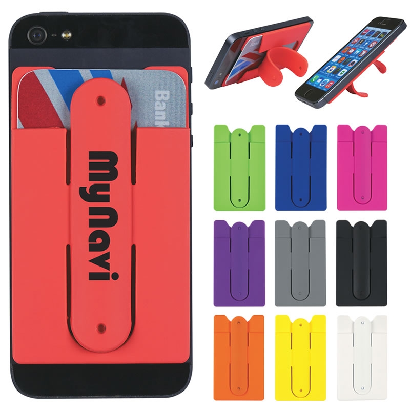 Promotional Silicone Phone Wallet Stand Customized Silicone Phone