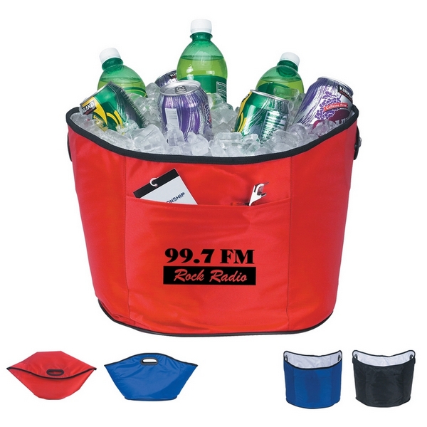 Promotional Nylon Foldable Ice Chest Ice Bucket Customized Nylon