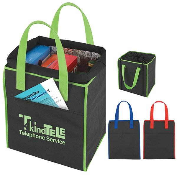 Promotional Insulated Drawstring Shopper Tote Bag