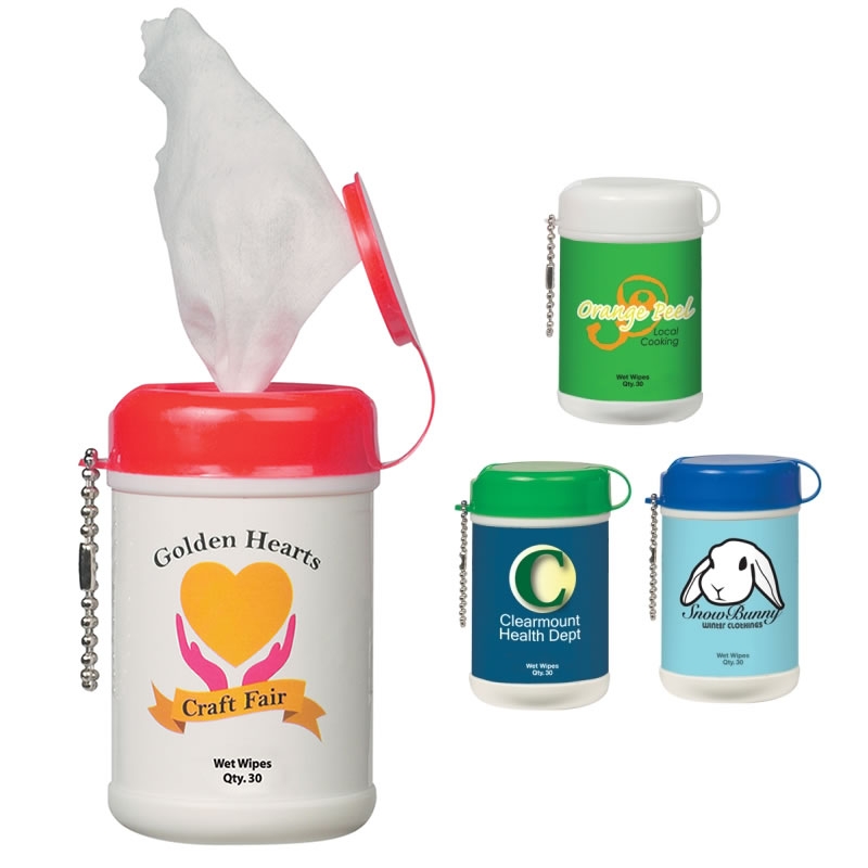 Promotional Mini Wet Wipe Canister Customized Mini Wet Wipe Canister