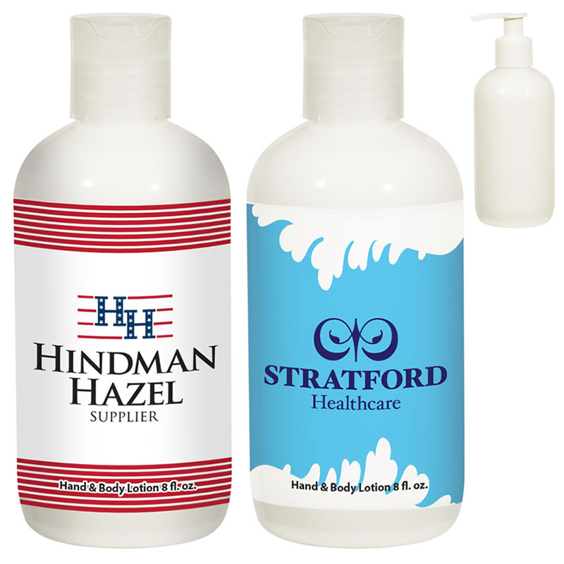 Promotional 8 oz. Hand And Body Lotion Bottle Customized 8 oz. Hand