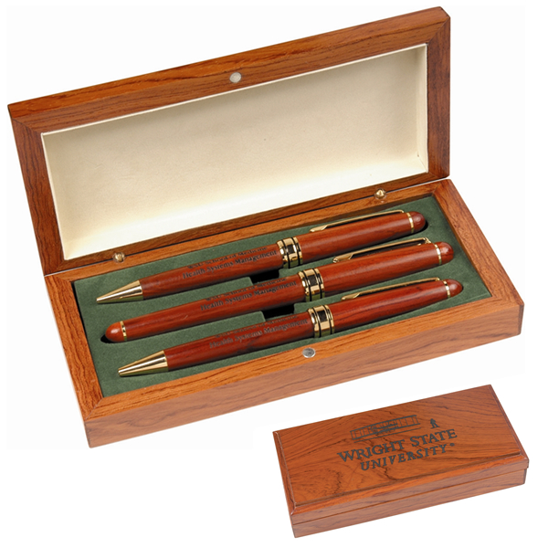 Promotional Executive Wooden Pen Gift Set Customized Executive Wooden