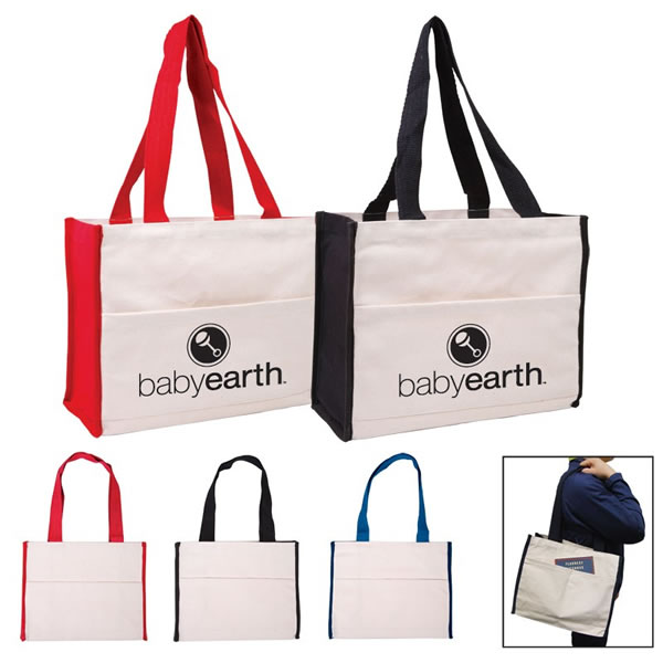 Promotional Products  Bags  Totes  Tote Bags  Cotton Gusset Accent ...