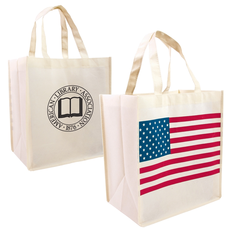 ...  Bags  Totes  Tote Bags  Patriotic Nonwoven Shopping Tote Bag