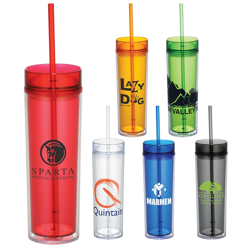 Promotional 15 oz Hot & Cold Skinny Tumbler Customized 15 oz Hot